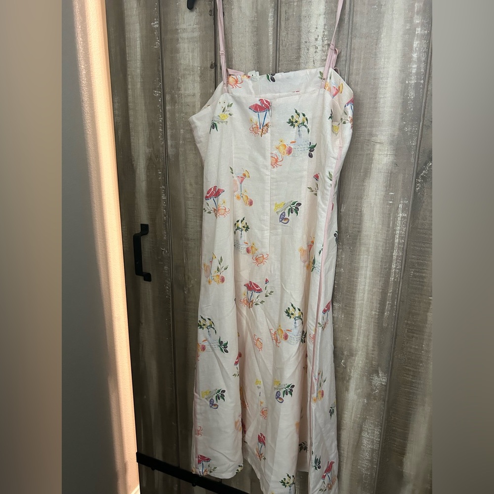 NWT Corey Lynn Calter Sleeveless Seamed
Linen Midi Dress,  L - Picture 9 of 12